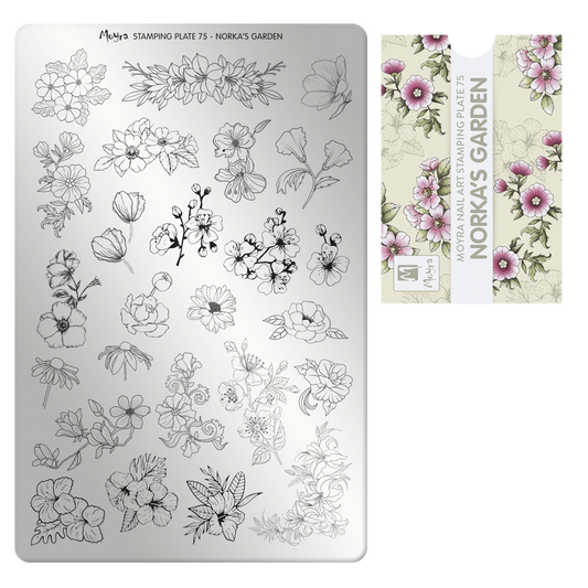 **Stamping Plate 75 Norka's Garden