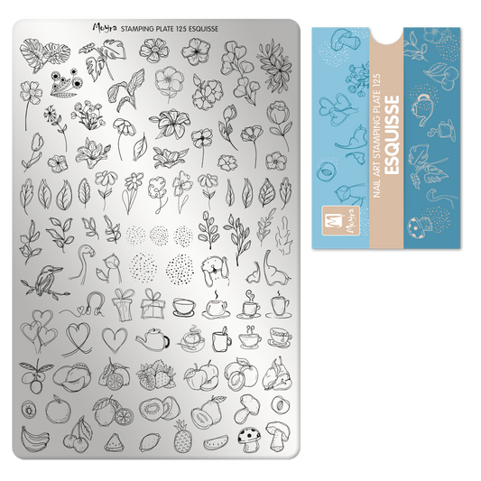 **Stamping Plate 125 Esquisse & Optional try on plate sheet