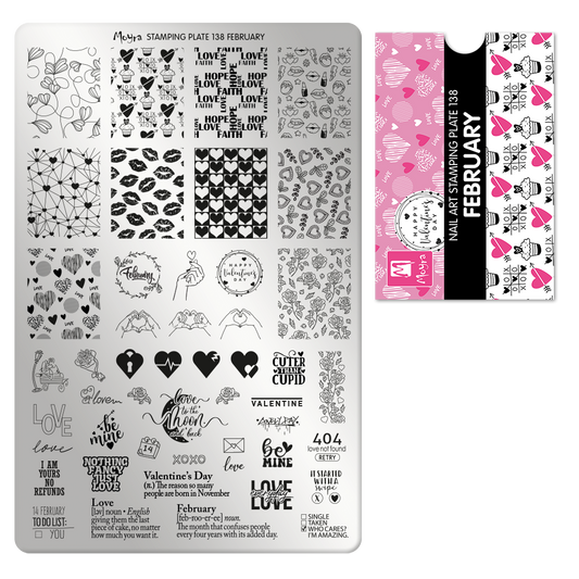 **Stamping Plate 138 February & Optional try on plate sheet
