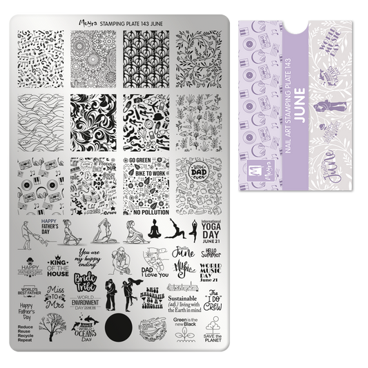 **Stamping Plate 143 June & Optional try on plate sheet