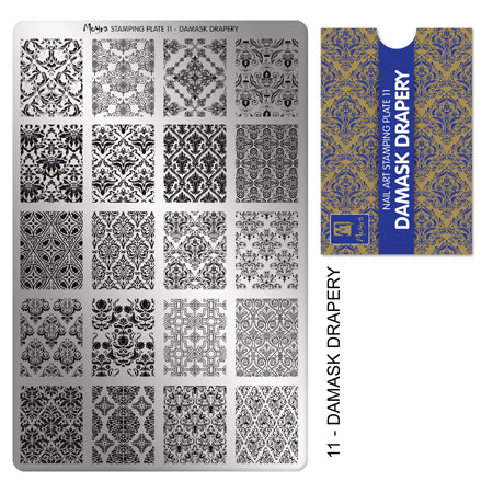 **Stamping Plate 11 Damask Drapery