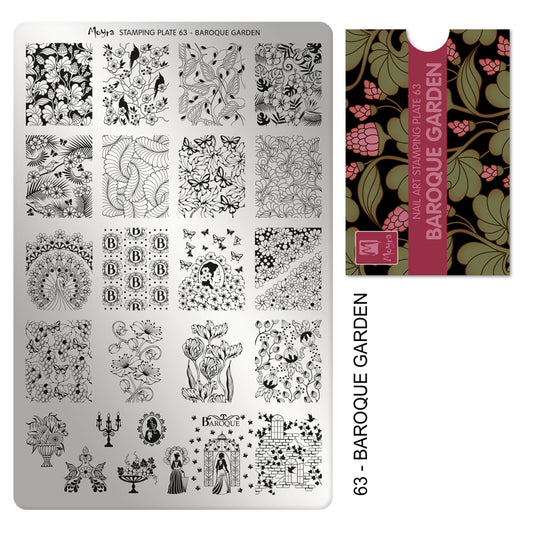 **Stamping Plate 63 Baroque Garden